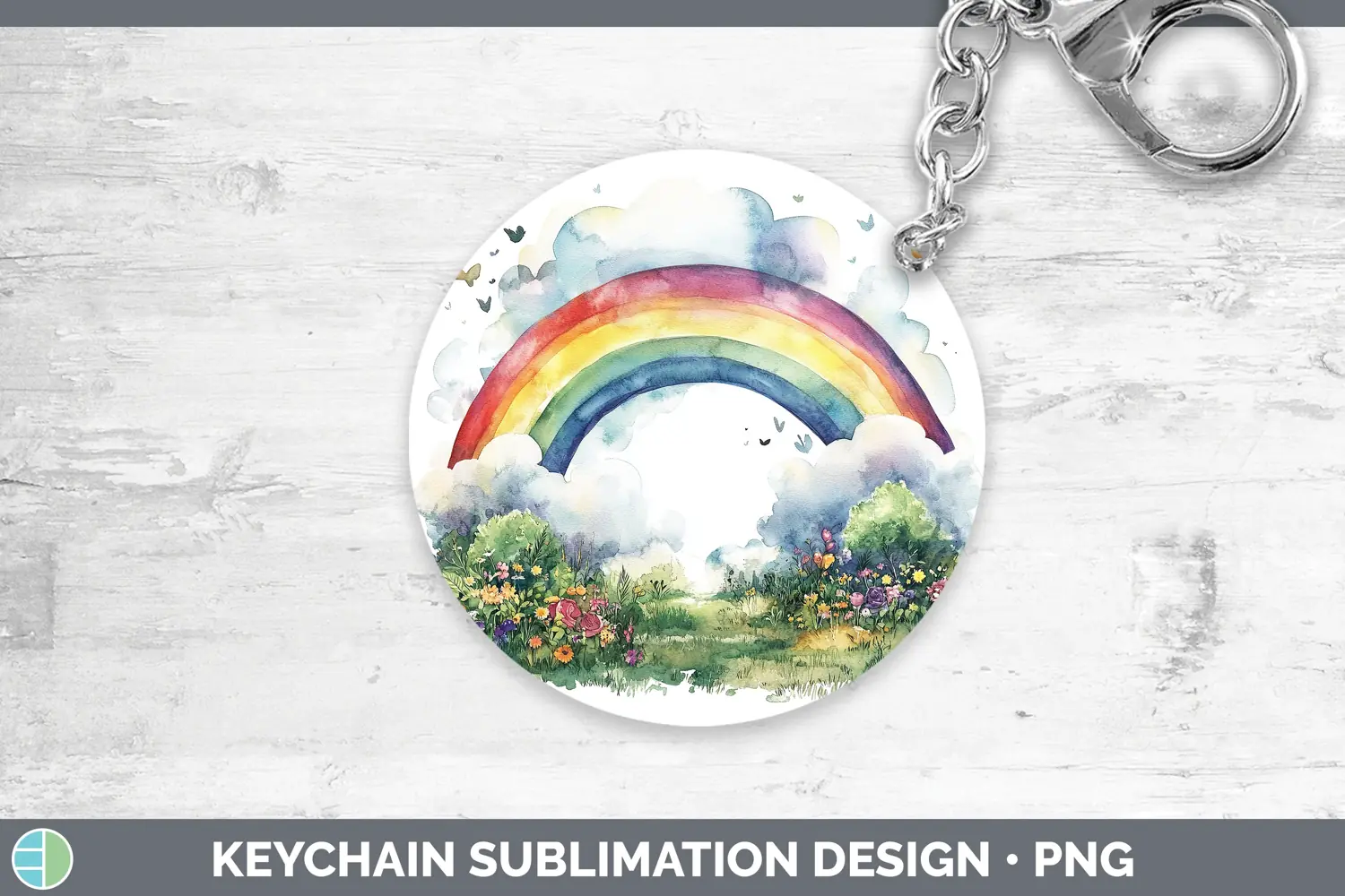 GorgeousWatercolor Keychain design.