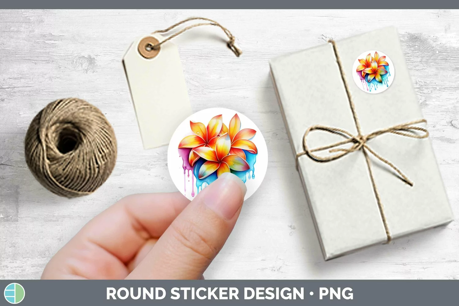 GorgeousWatercolor Rainbow Stickers design.