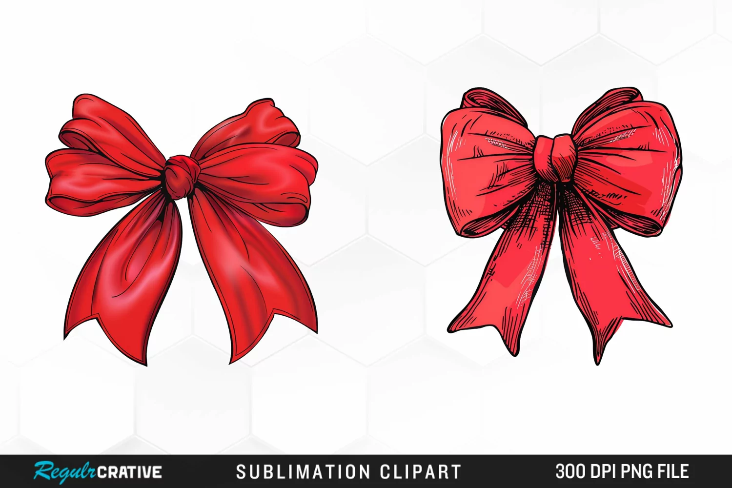 Red Bow Illustration PNG Clipart product image 1