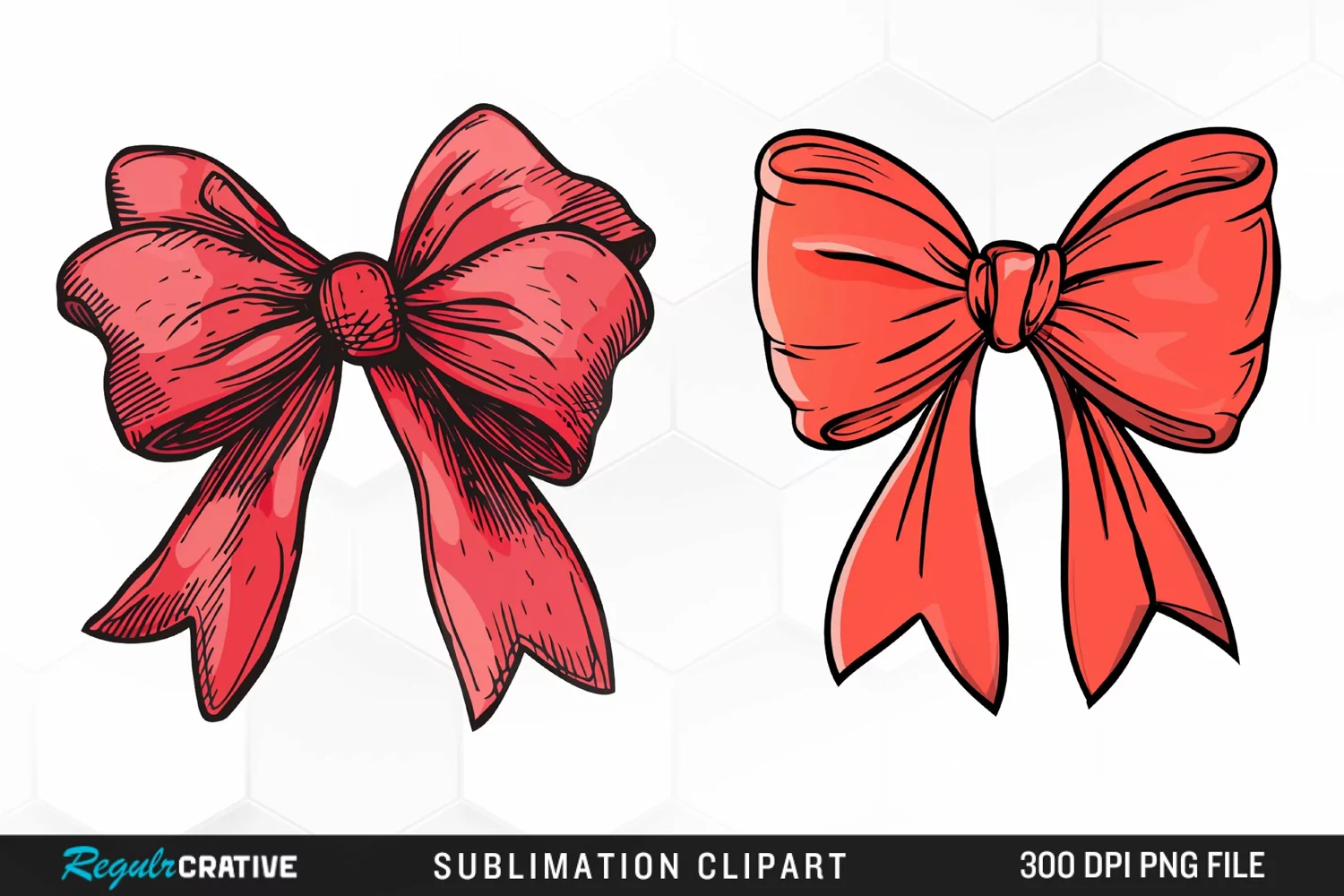 Red Bow Illustration PNG Clipart product image 1