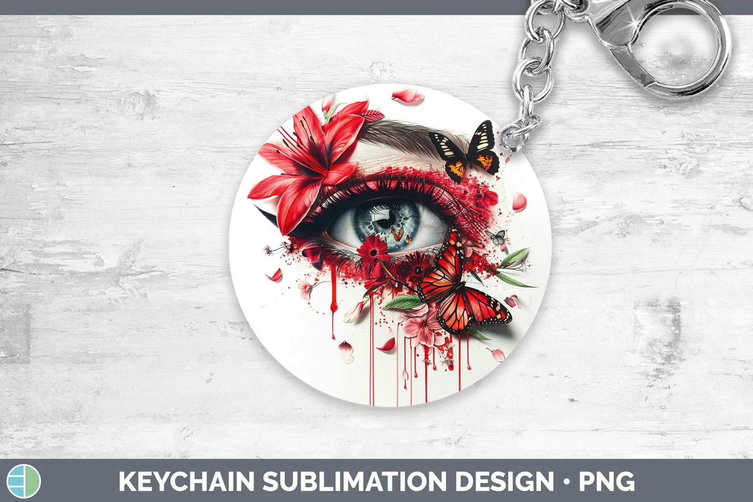 GorgeousWatercolor Keychain design.