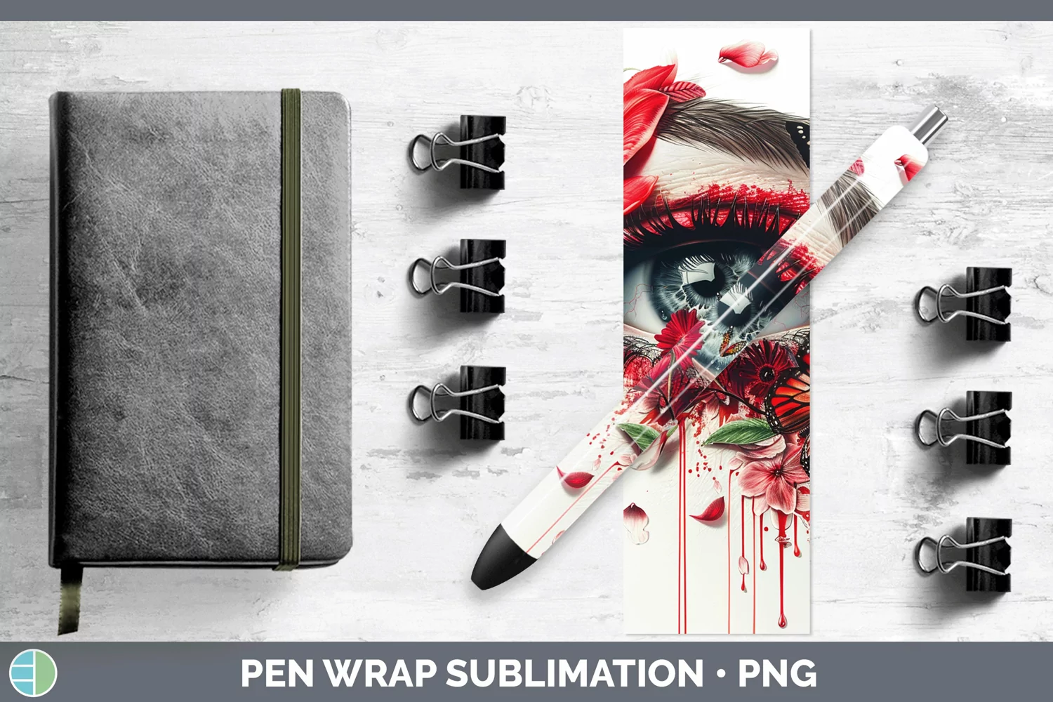 GorgeousWatercolor Pen Wrap design.