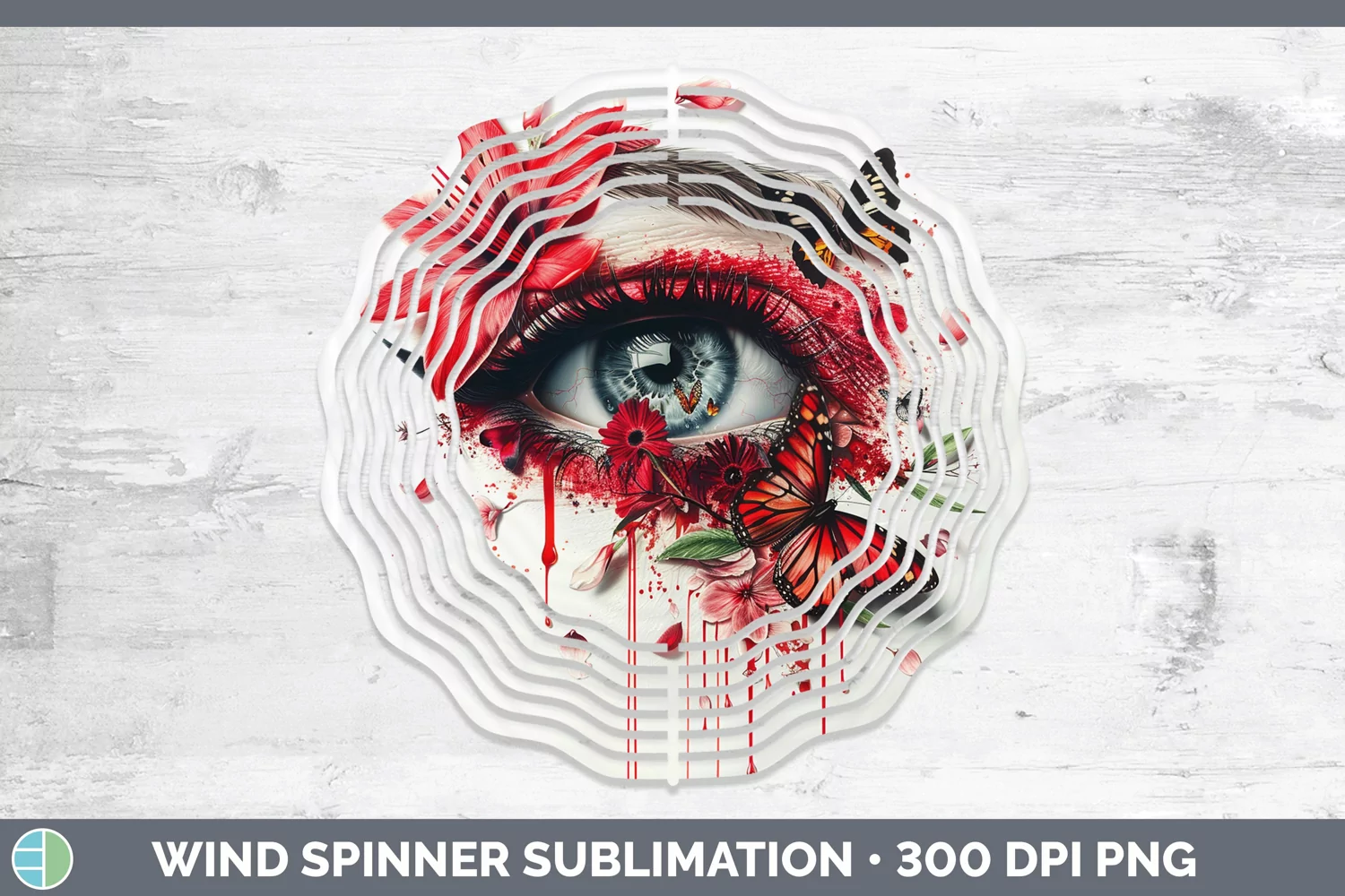 GorgeousWatercolor Wind Spinner design.