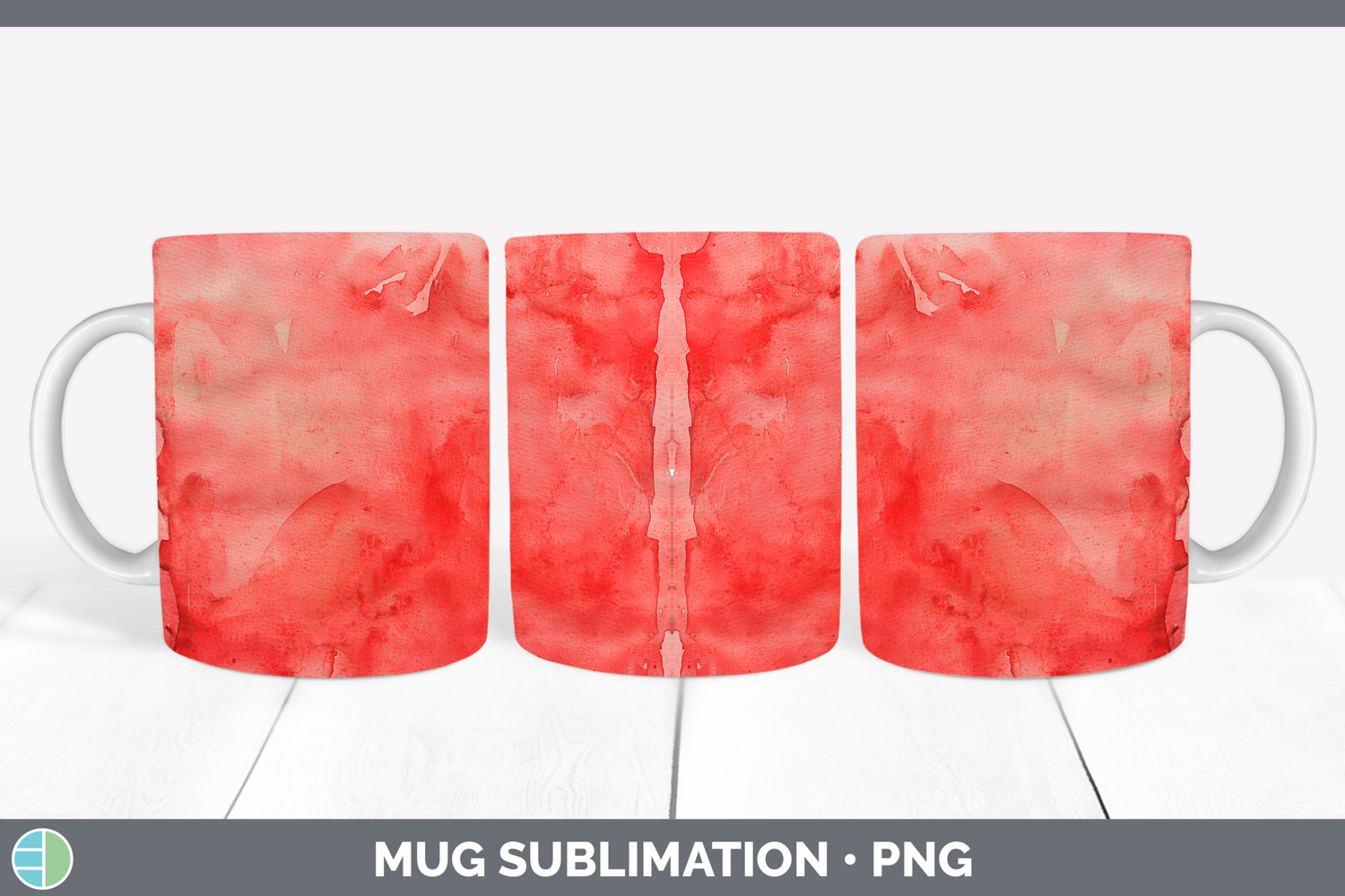 GorgeousWatercolor Mug Wrap design.