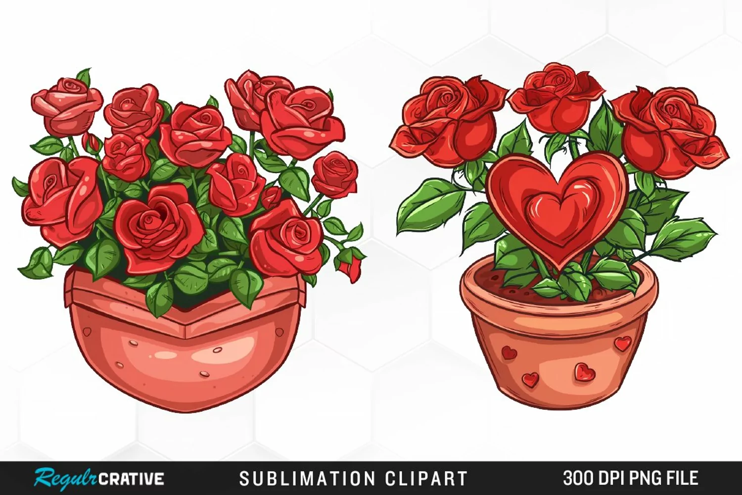 Red Roses In Pot Exquisite Clipart product image 1