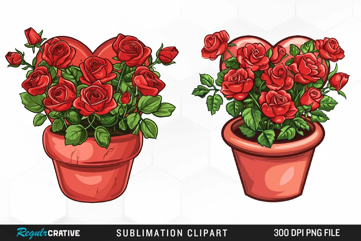 Red Roses In Pot Exquisite Clipart product image 1