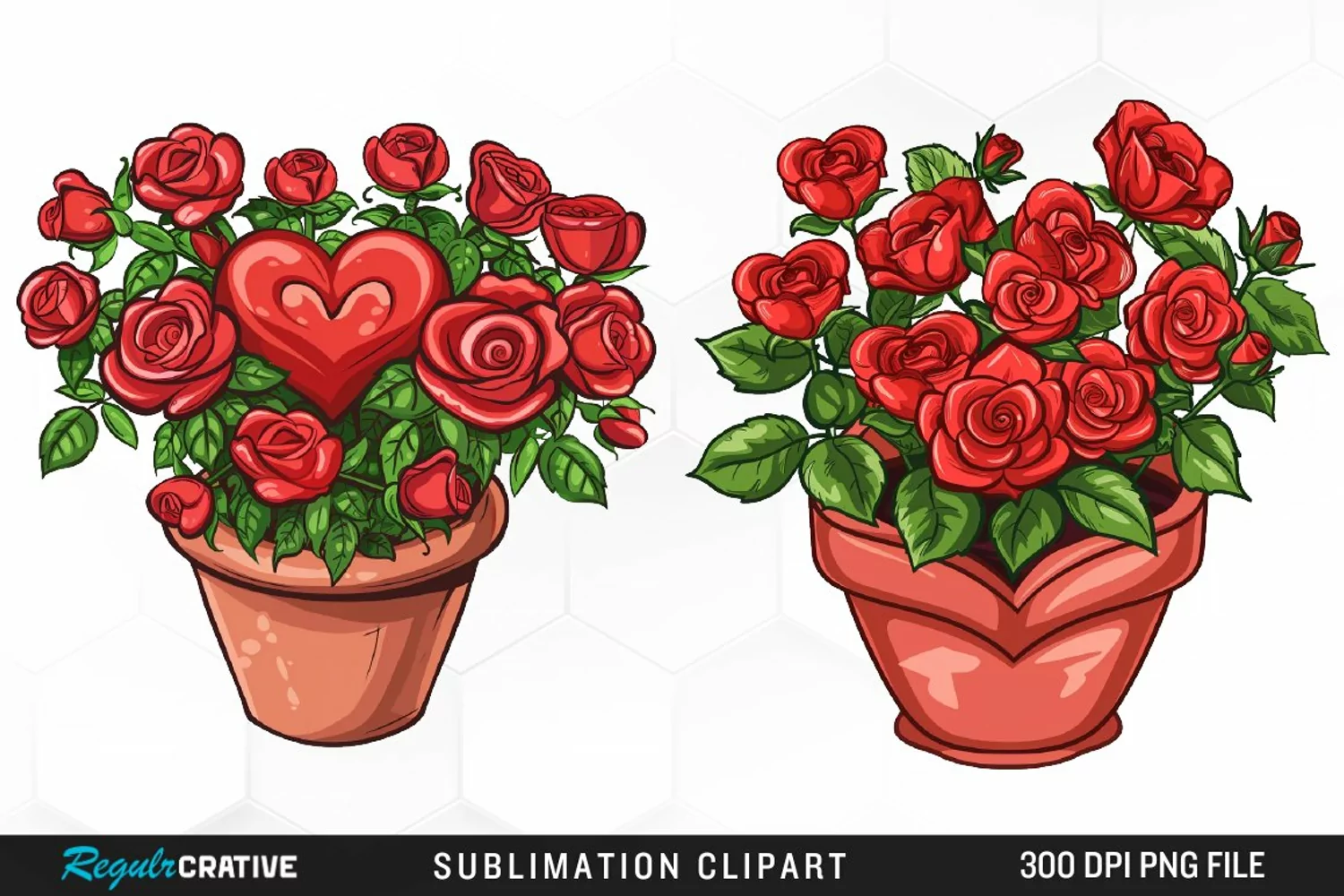Red Roses In Pot Exquisite Clipart product image 1