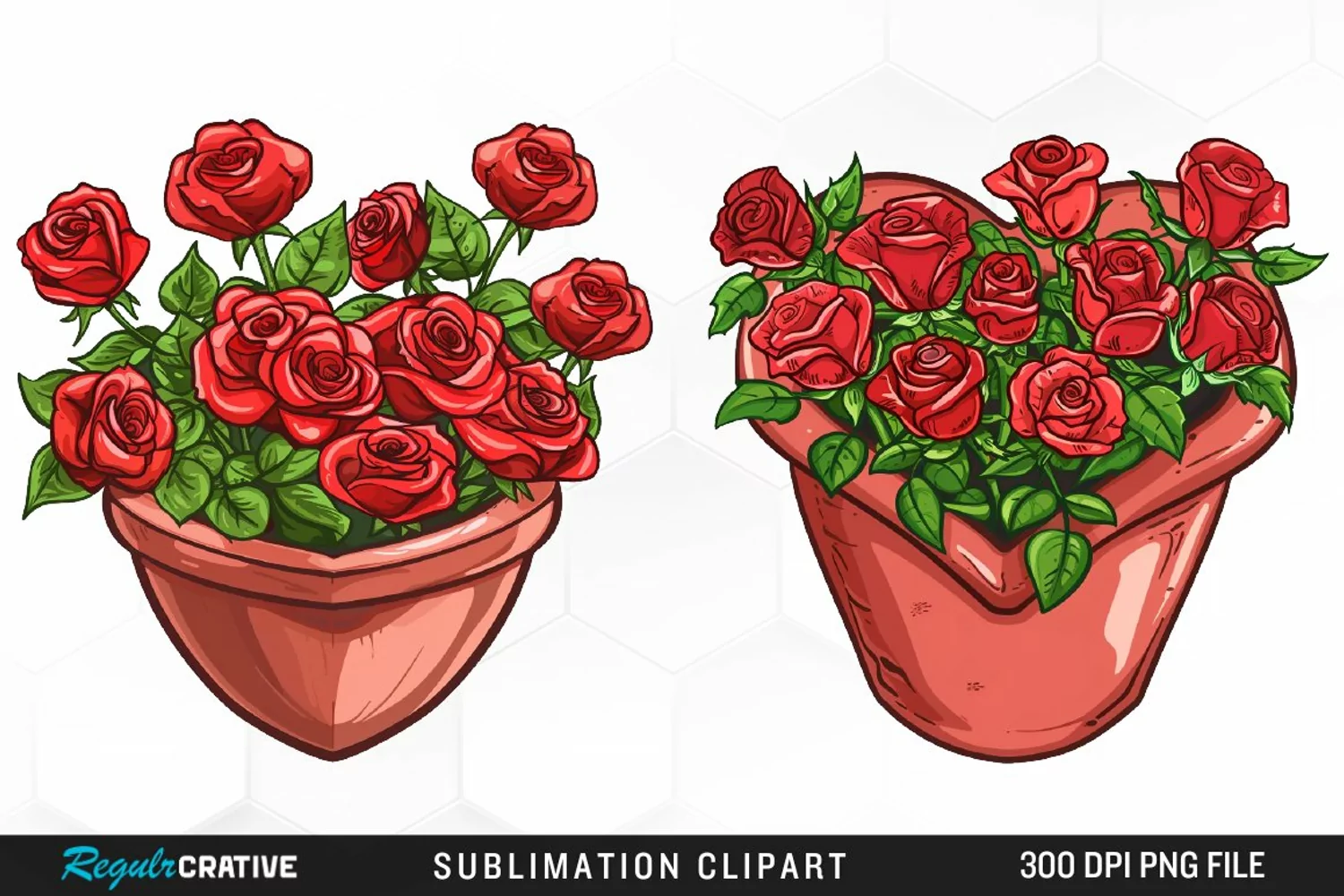 Red Roses In Pot Exquisite Clipart product image 1