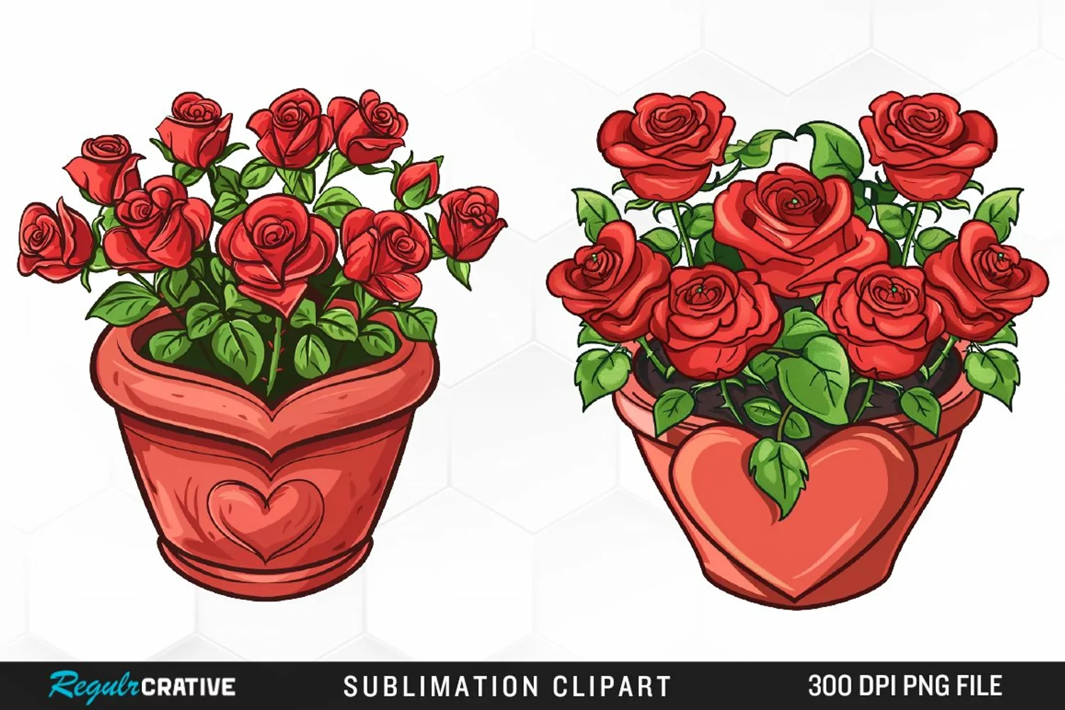 Red Roses In Pot Exquisite Clipart product image 1