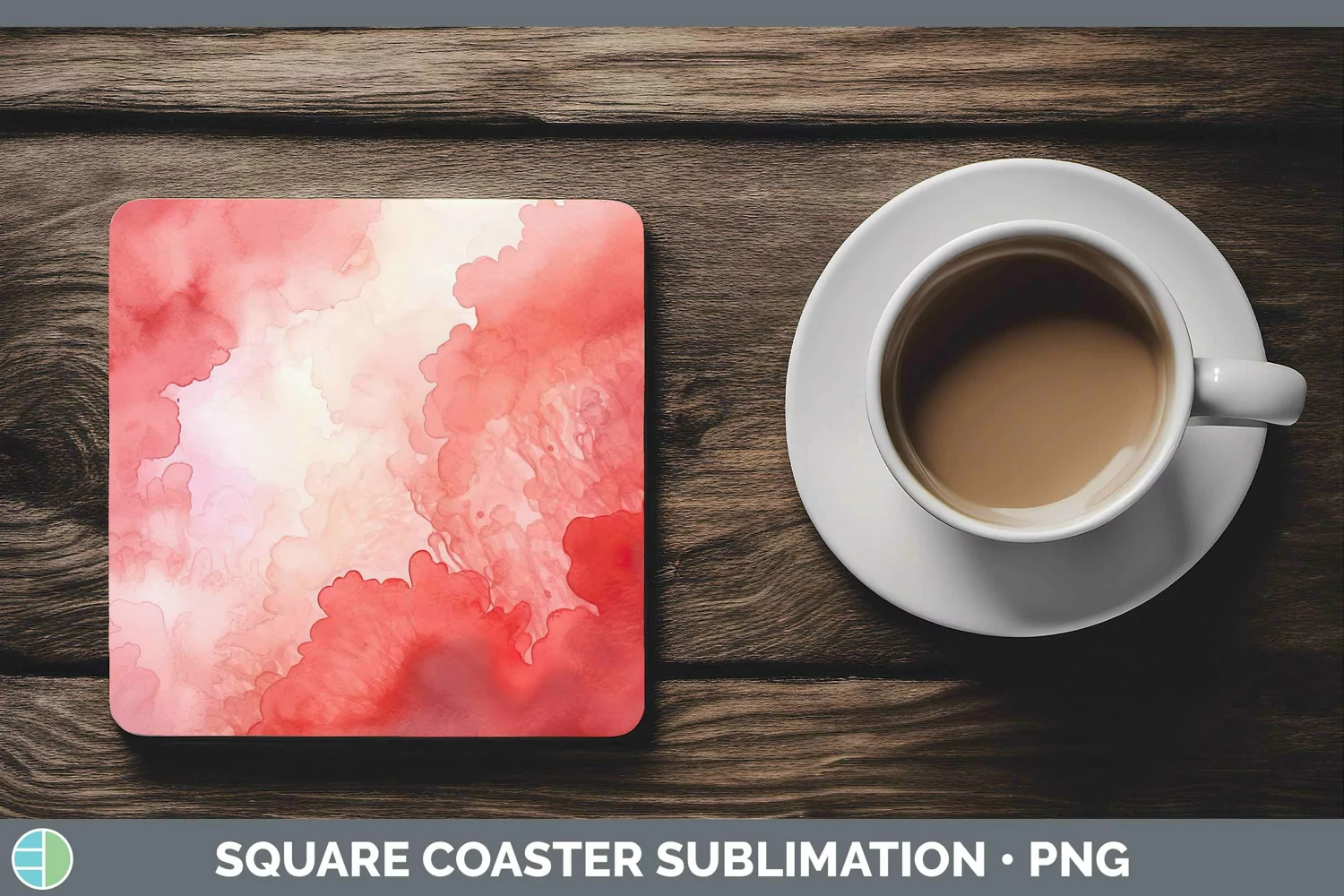 GorgeousWatercolor Square Coaster design.