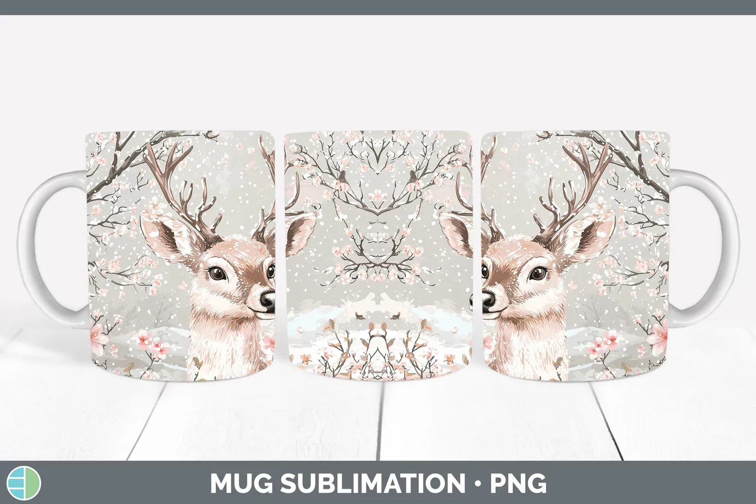GorgeousWatercolor Mug Wrap design.