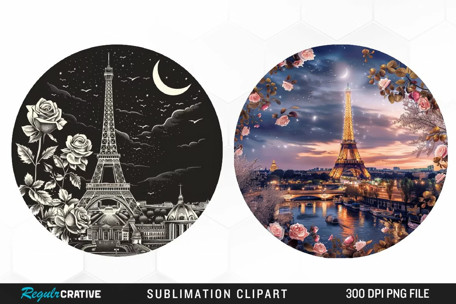 Watercolor Romantic Paris Graphic Clipart product image 1
