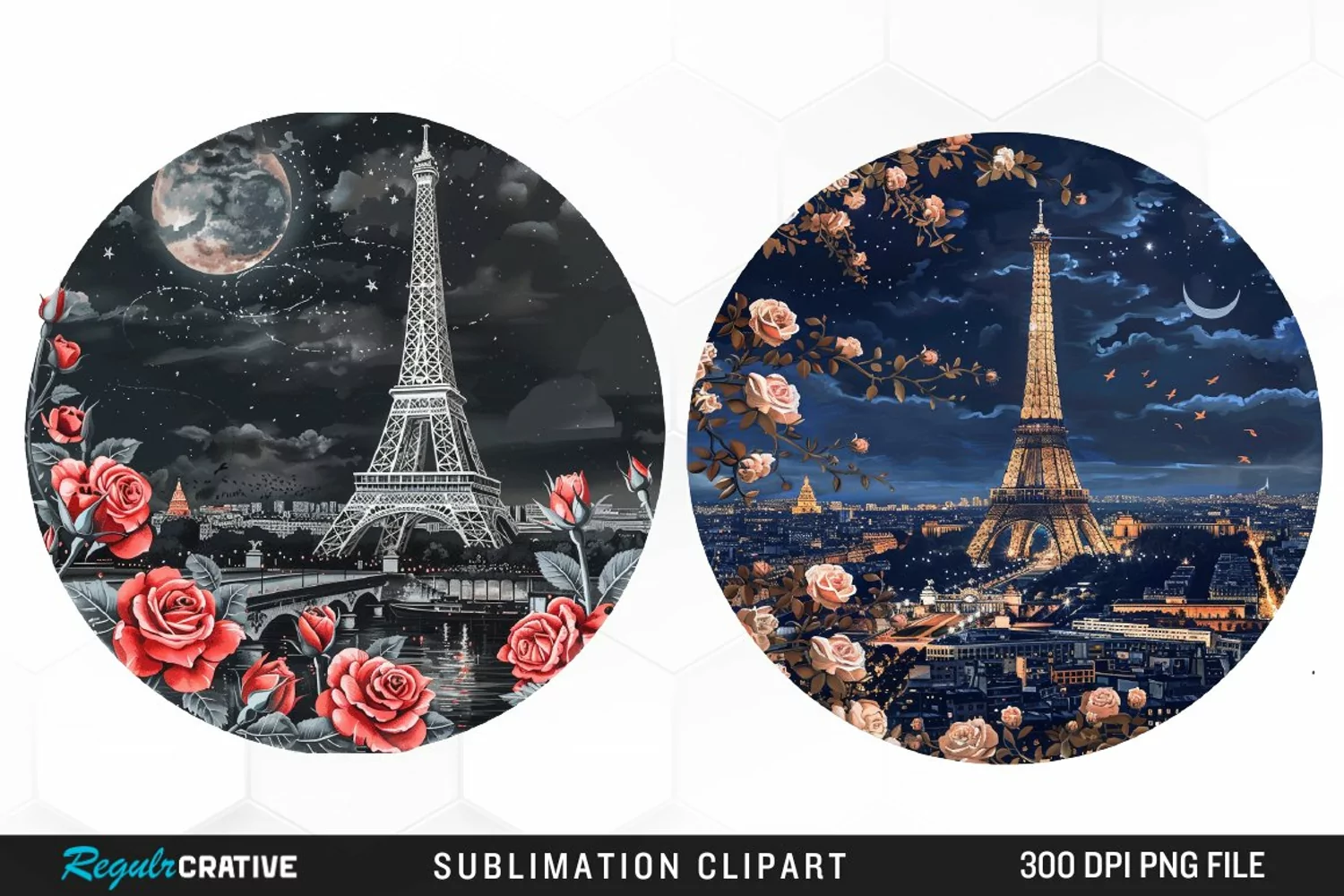 Watercolor Romantic Paris Graphic Clipart product image 1
