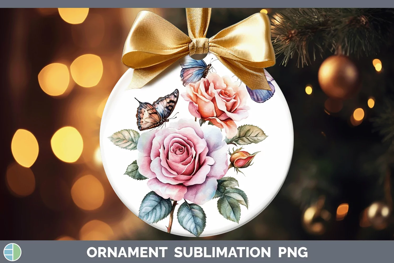 GorgeousWatercolor Ornament design.
