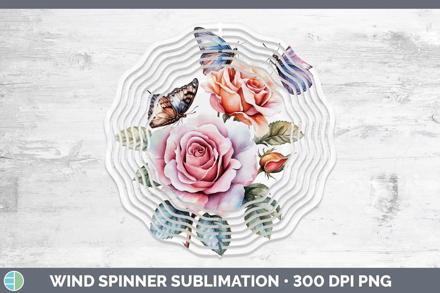 GorgeousWatercolor Wind Spinner design.