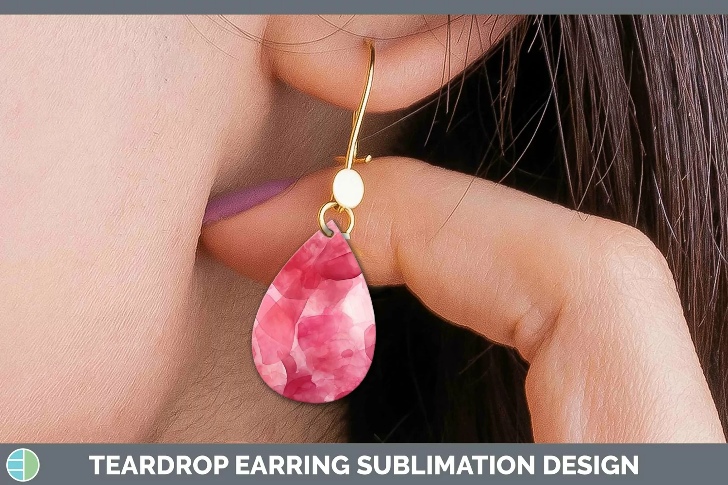 GorgeousWatercolor Teardrop Earrings design.