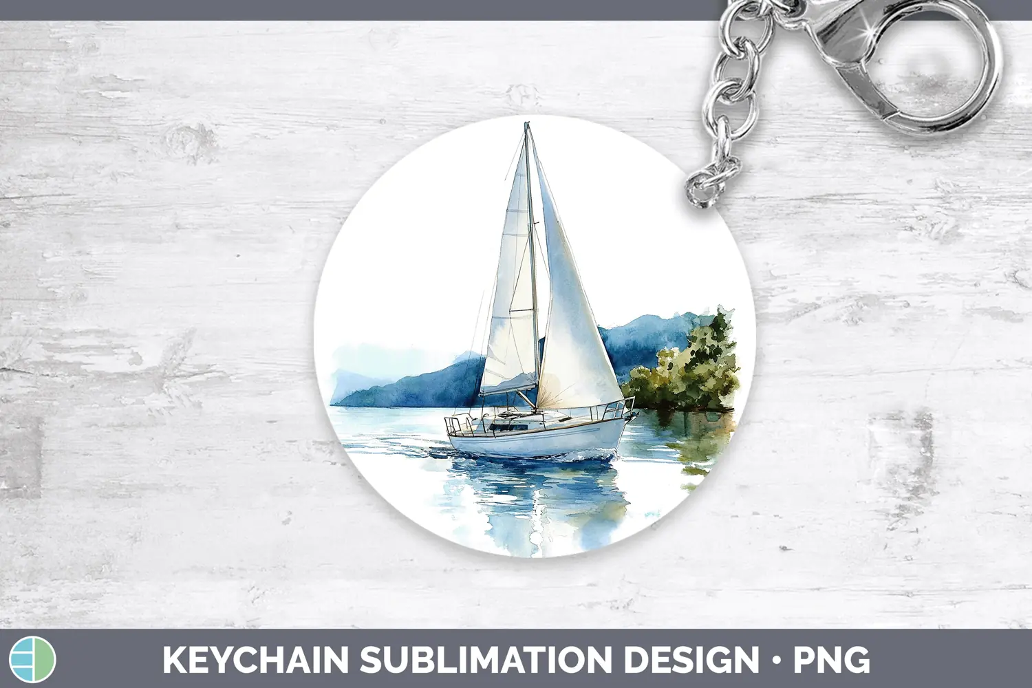 GorgeousWatercolor Keychain design.