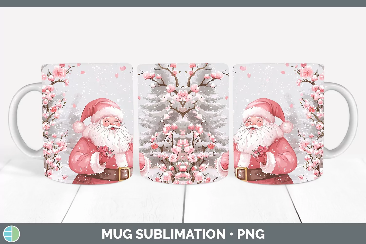 GorgeousWatercolor Mug Wrap design.