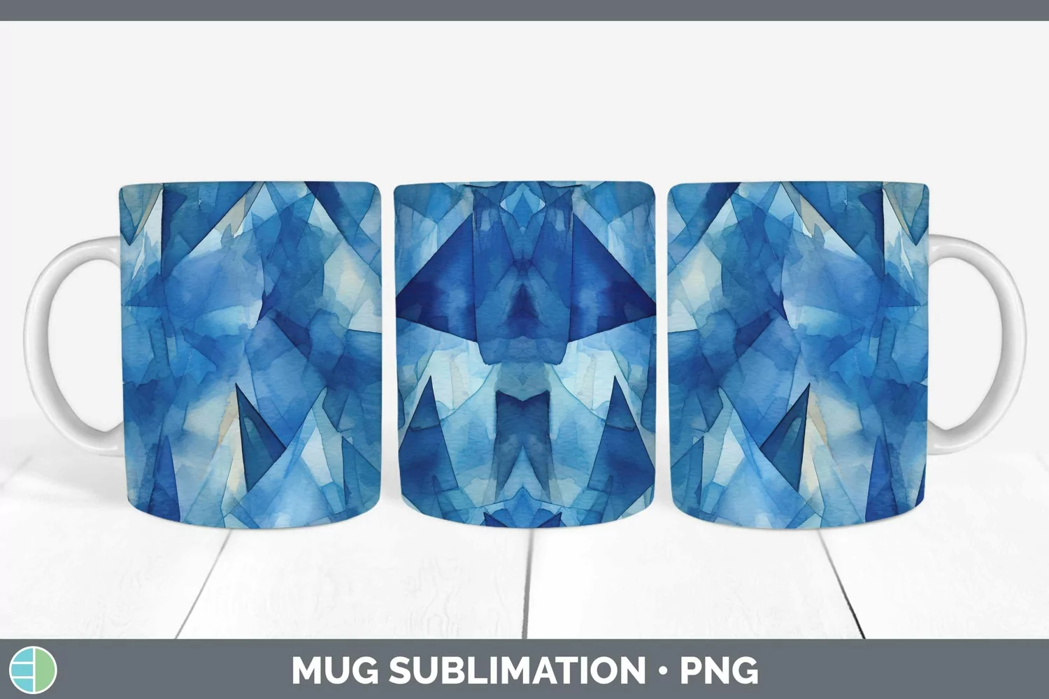 GorgeousWatercolor Mug Wrap design.