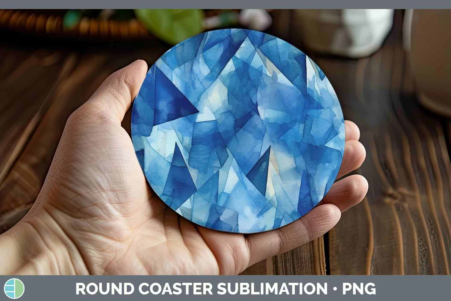 GorgeousWatercolor Round Coaster design.