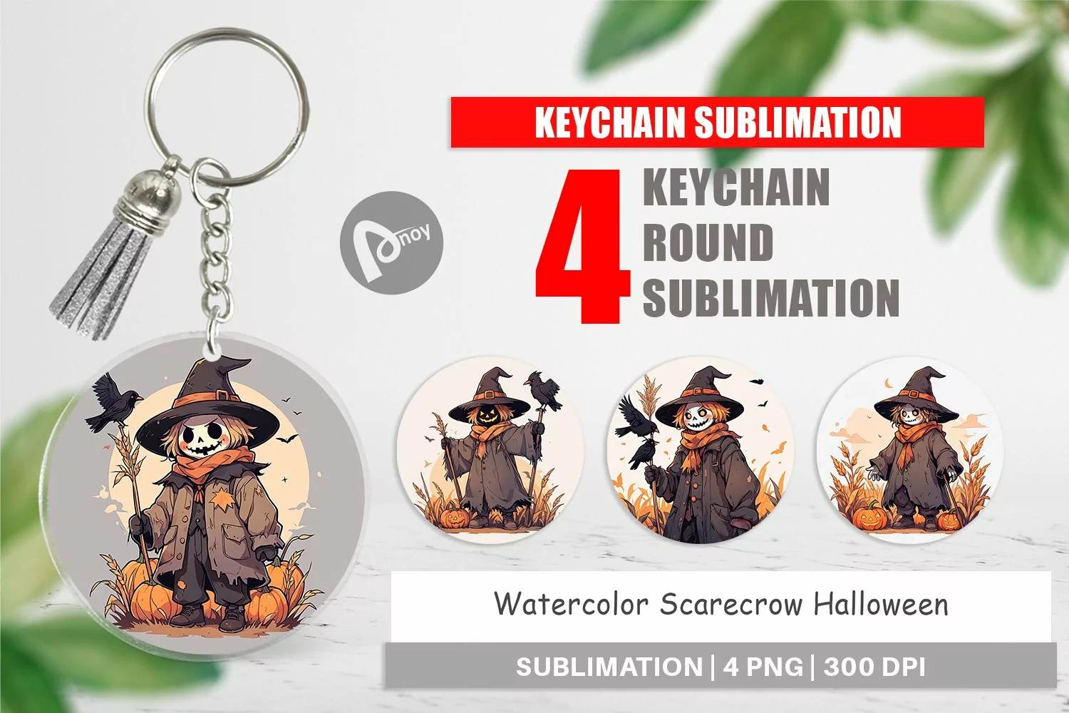 Keychain Watercolor Scarecrow product image 1