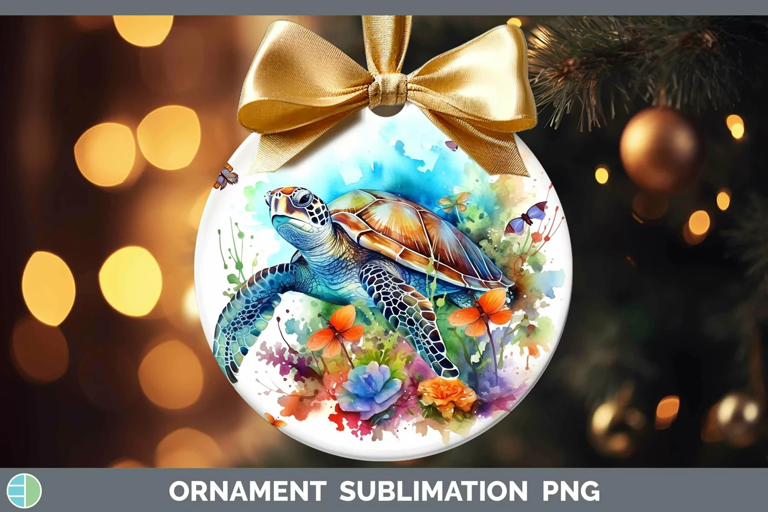 GorgeousWatercolor Ornament design.