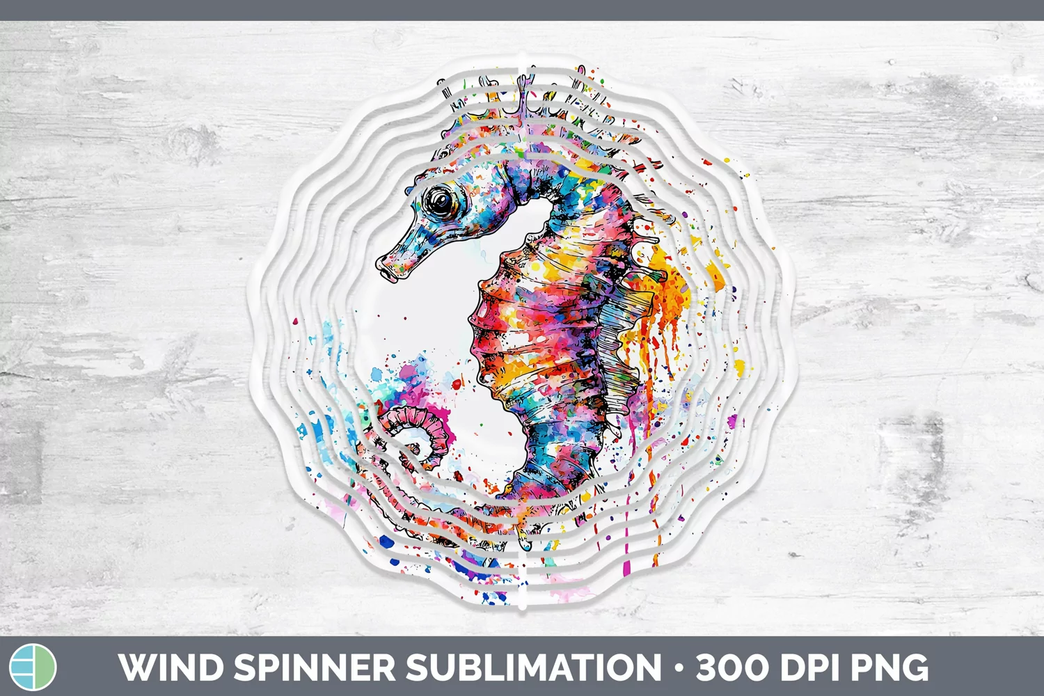 GorgeousWatercolor Wind Spinner design.