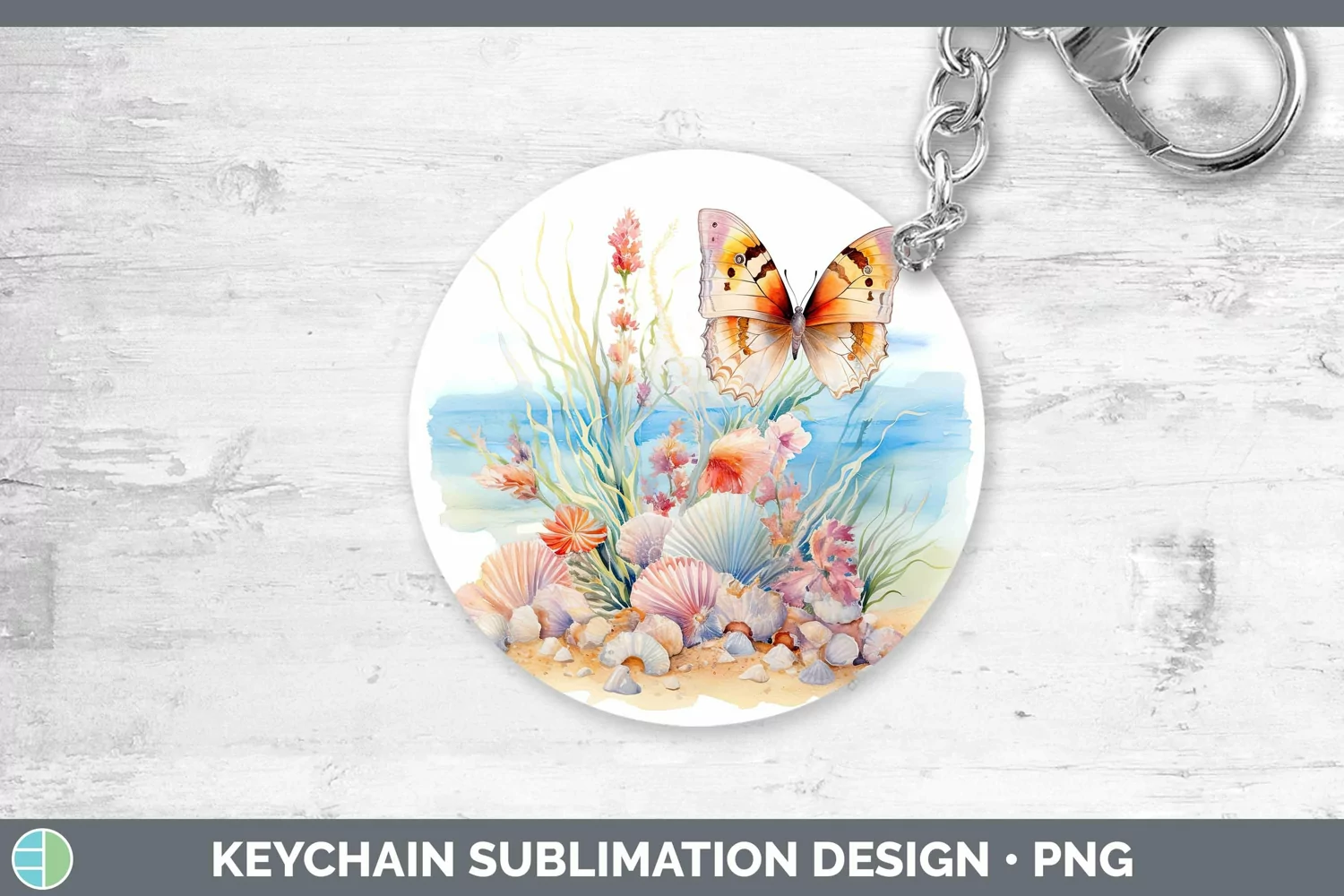 GorgeousWatercolor Keychain design.