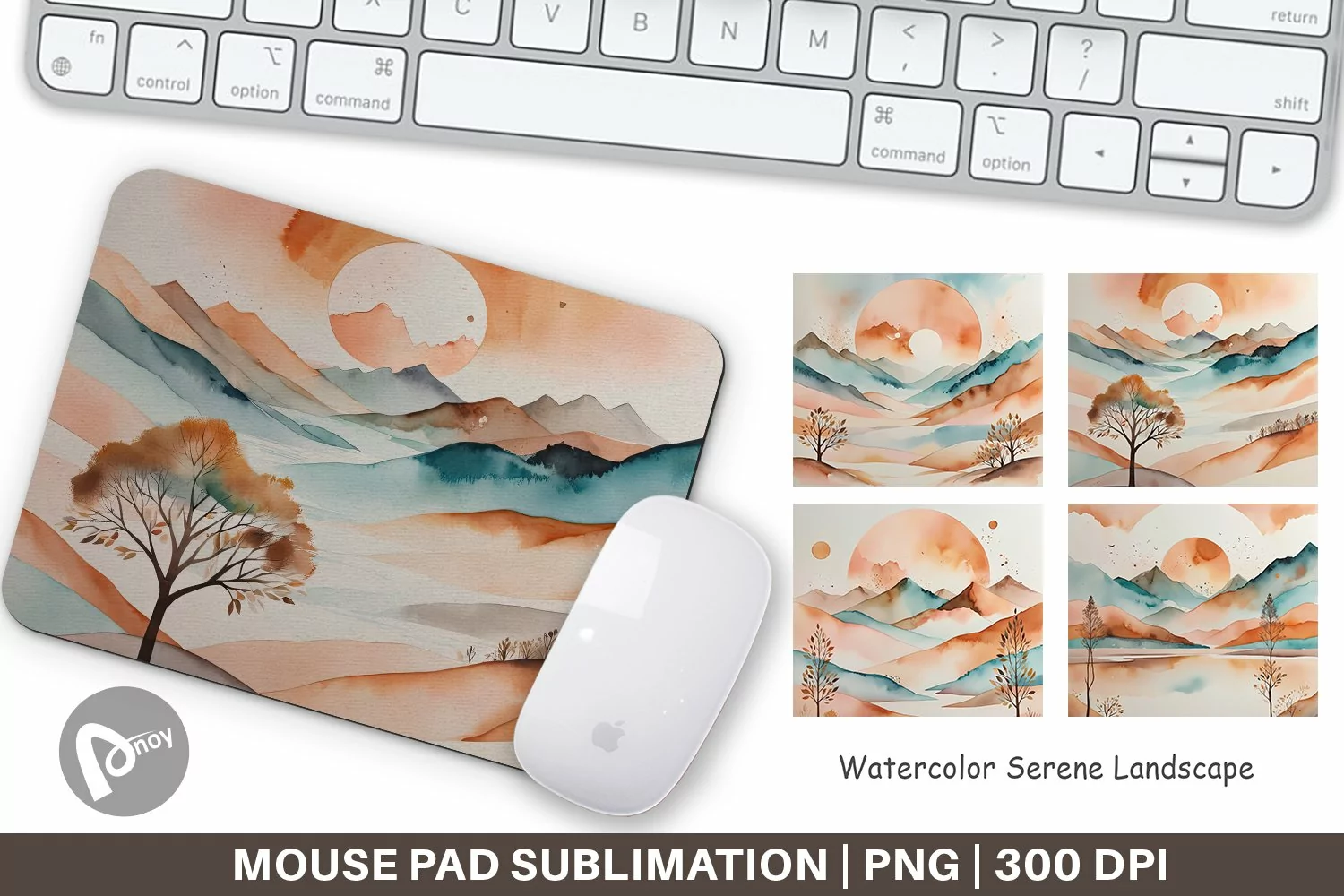 Mouse Pad Watercolor Landscape product image 1