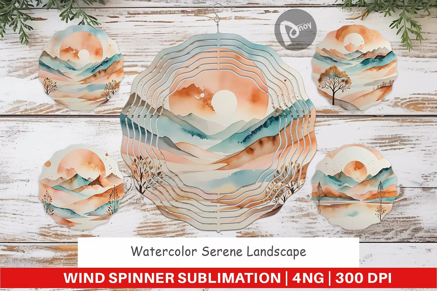 Wind Spinner Watercolor Landscape product image 1