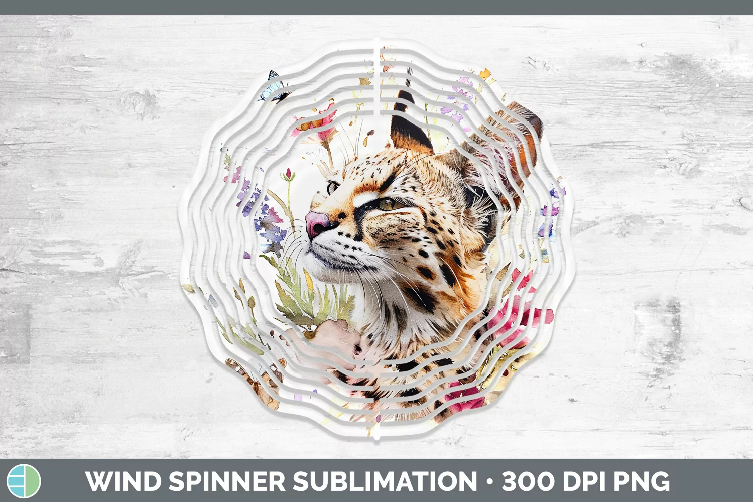 GorgeousWatercolor Wind Spinner design.