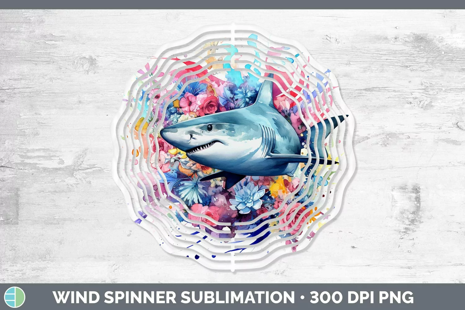 GorgeousWatercolor Wind Spinner design.