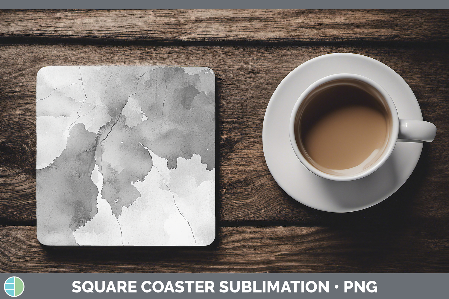 GorgeousWatercolor Square Coaster design.