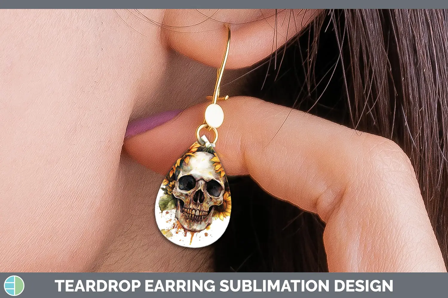 GorgeousWatercolor Teardrop Earrings design.