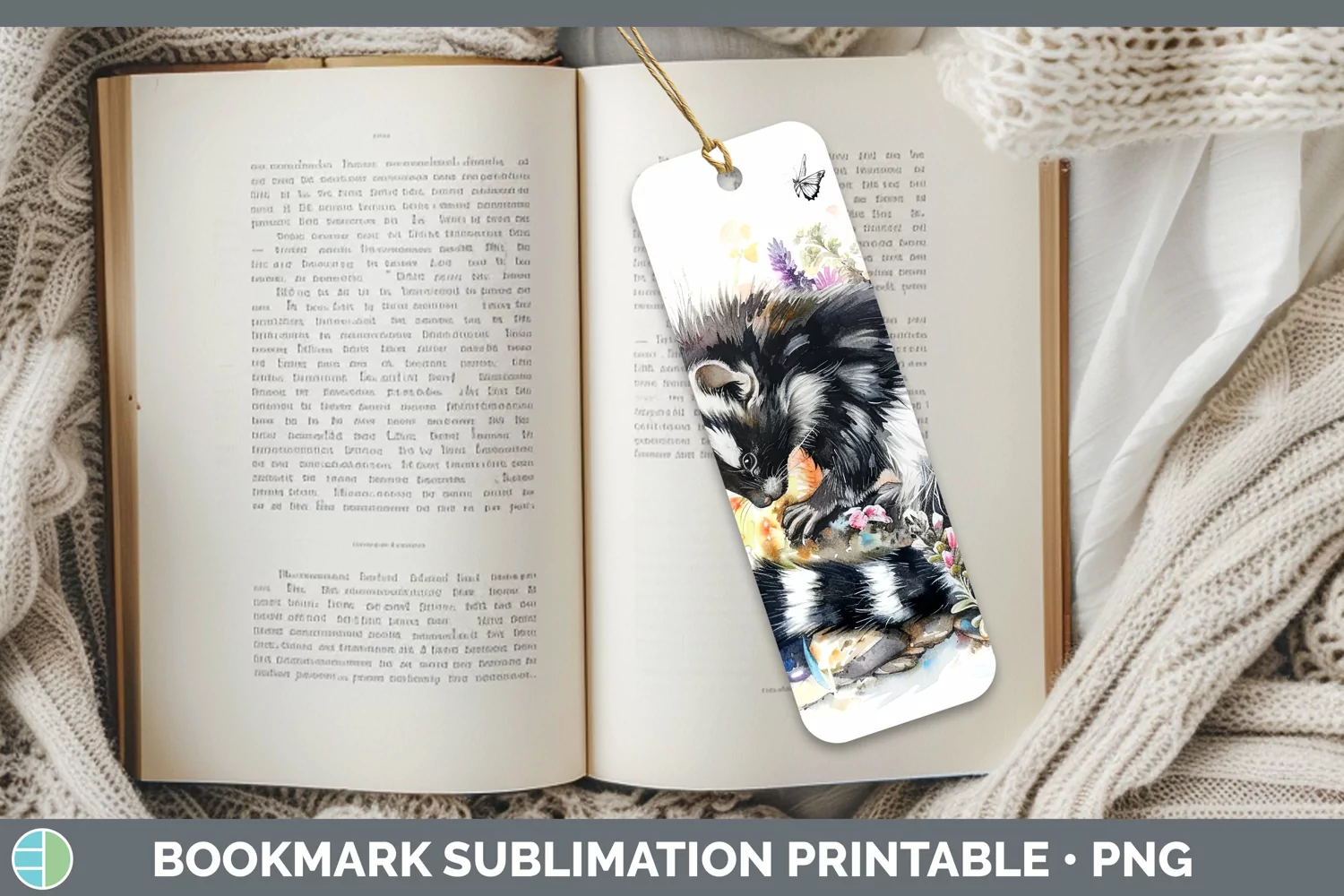 GorgeousWatercolor Bookmark design.