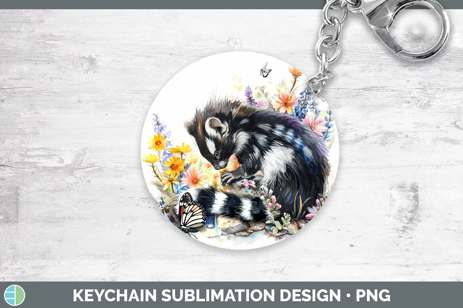 GorgeousWatercolor Keychain design.