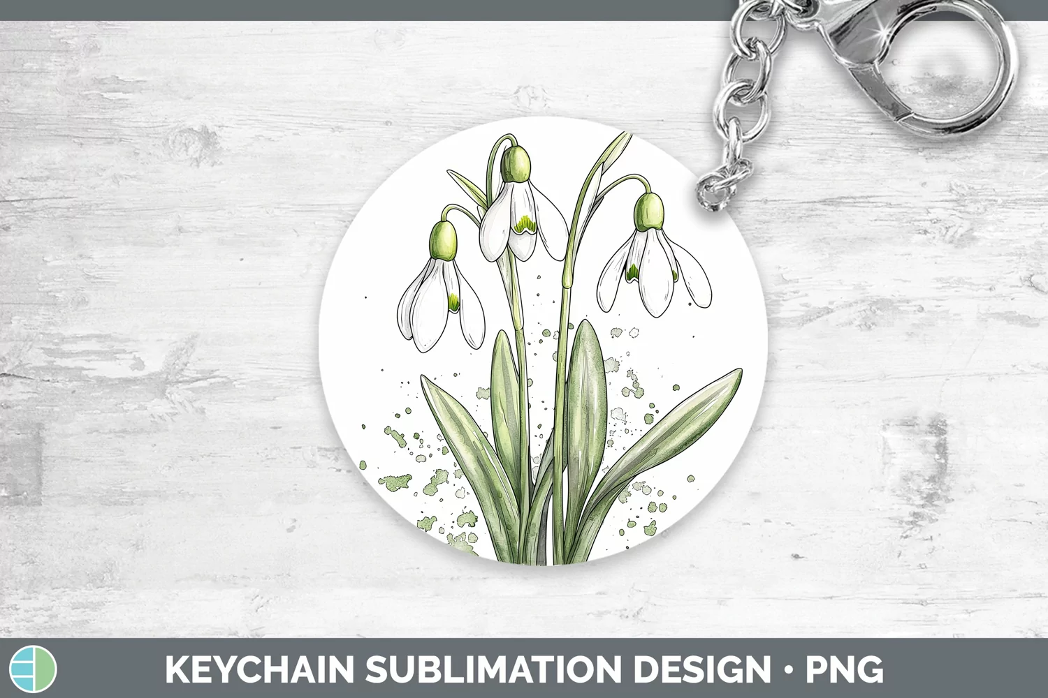 GorgeousWatercolor Keychain design.