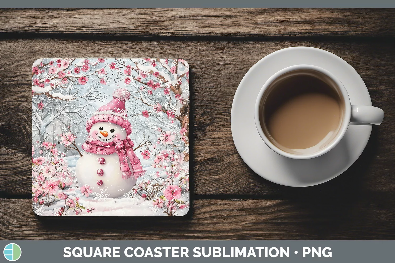 GorgeousWatercolor Square Coaster design.