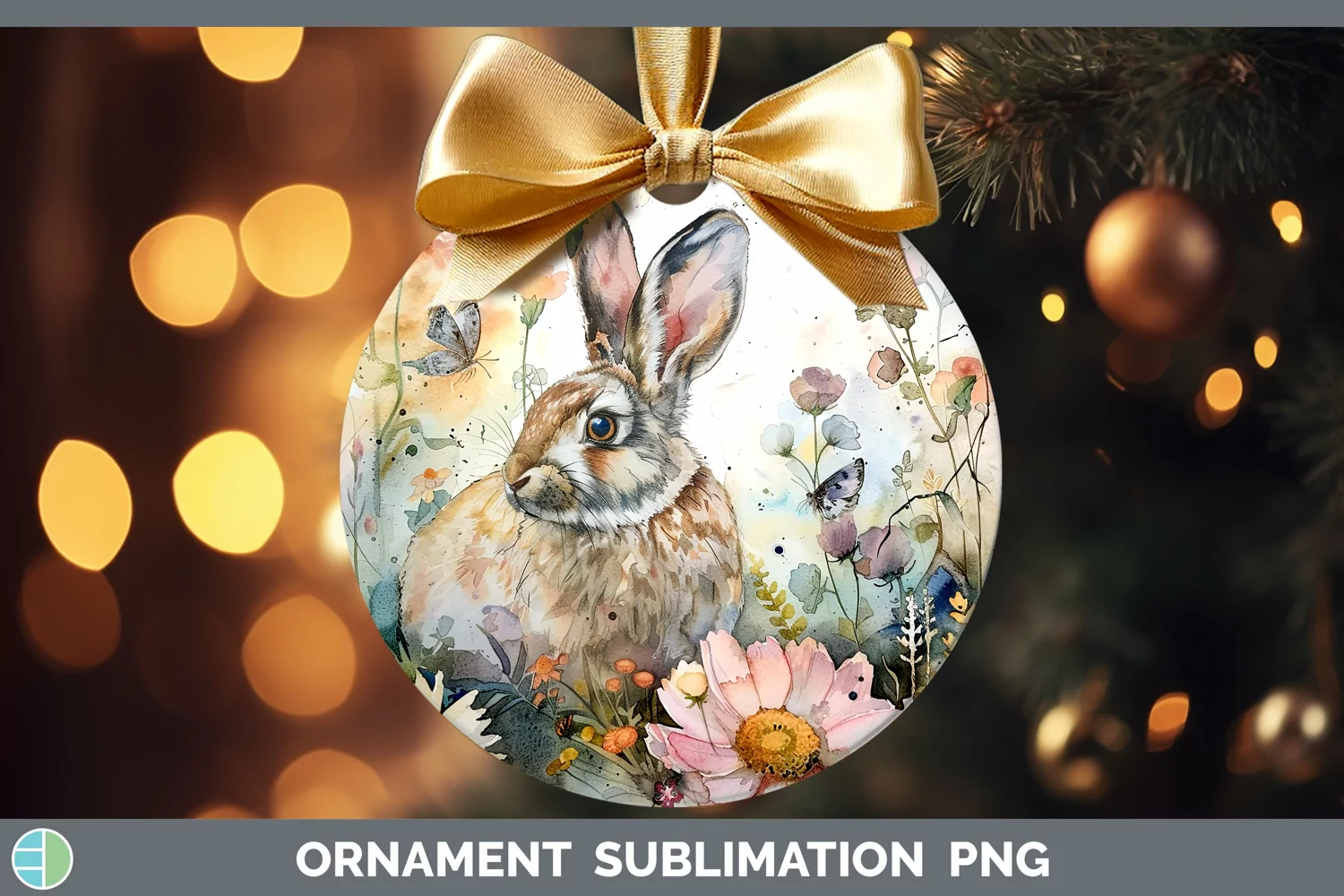 GorgeousWatercolor Ornament design.