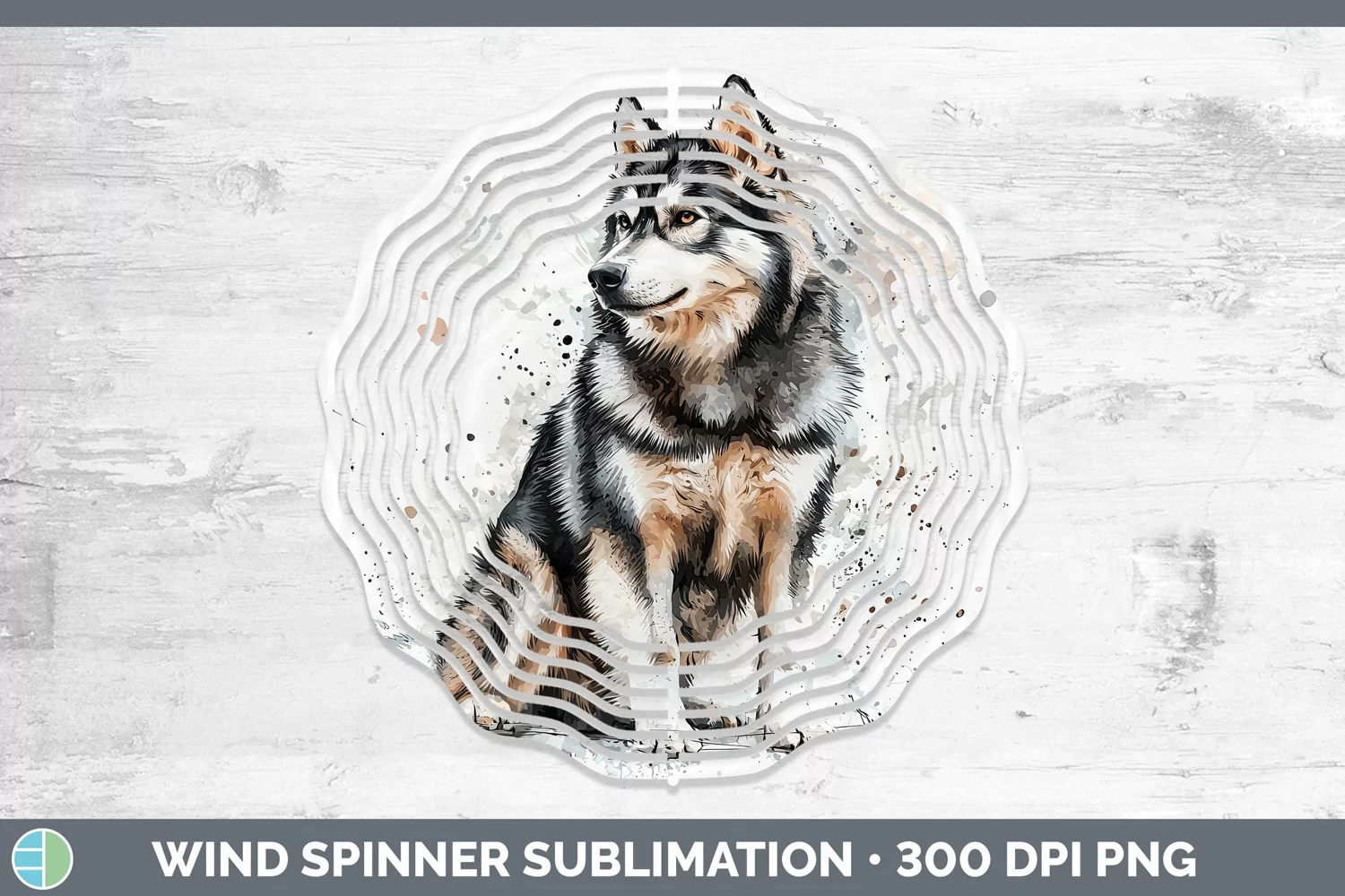 GorgeousWatercolor Splash Wind Spinner design.