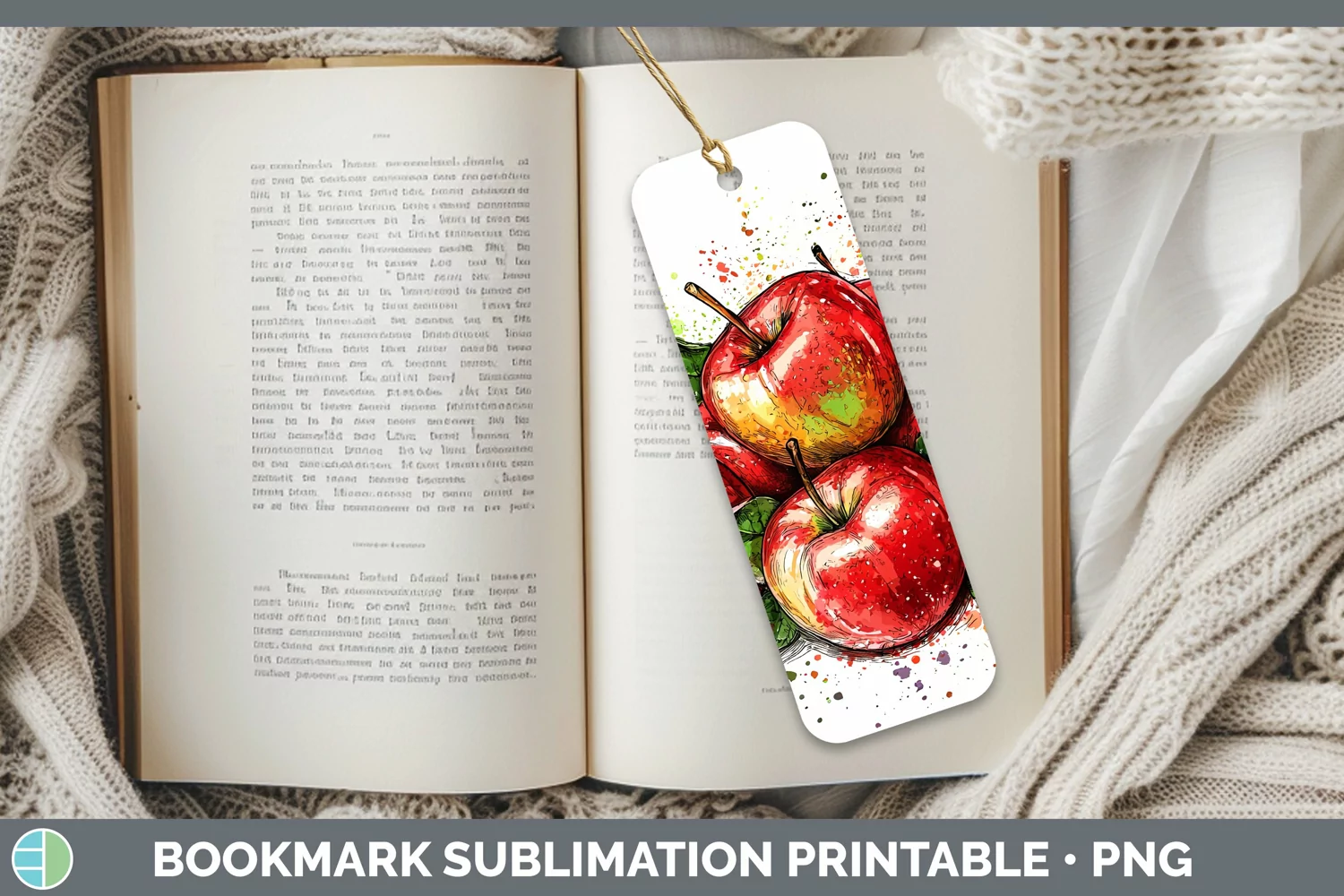 GorgeousWatercolor Splash Bookmark design.