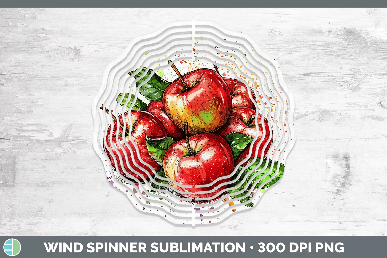 GorgeousWatercolor Splash Wind Spinner design.