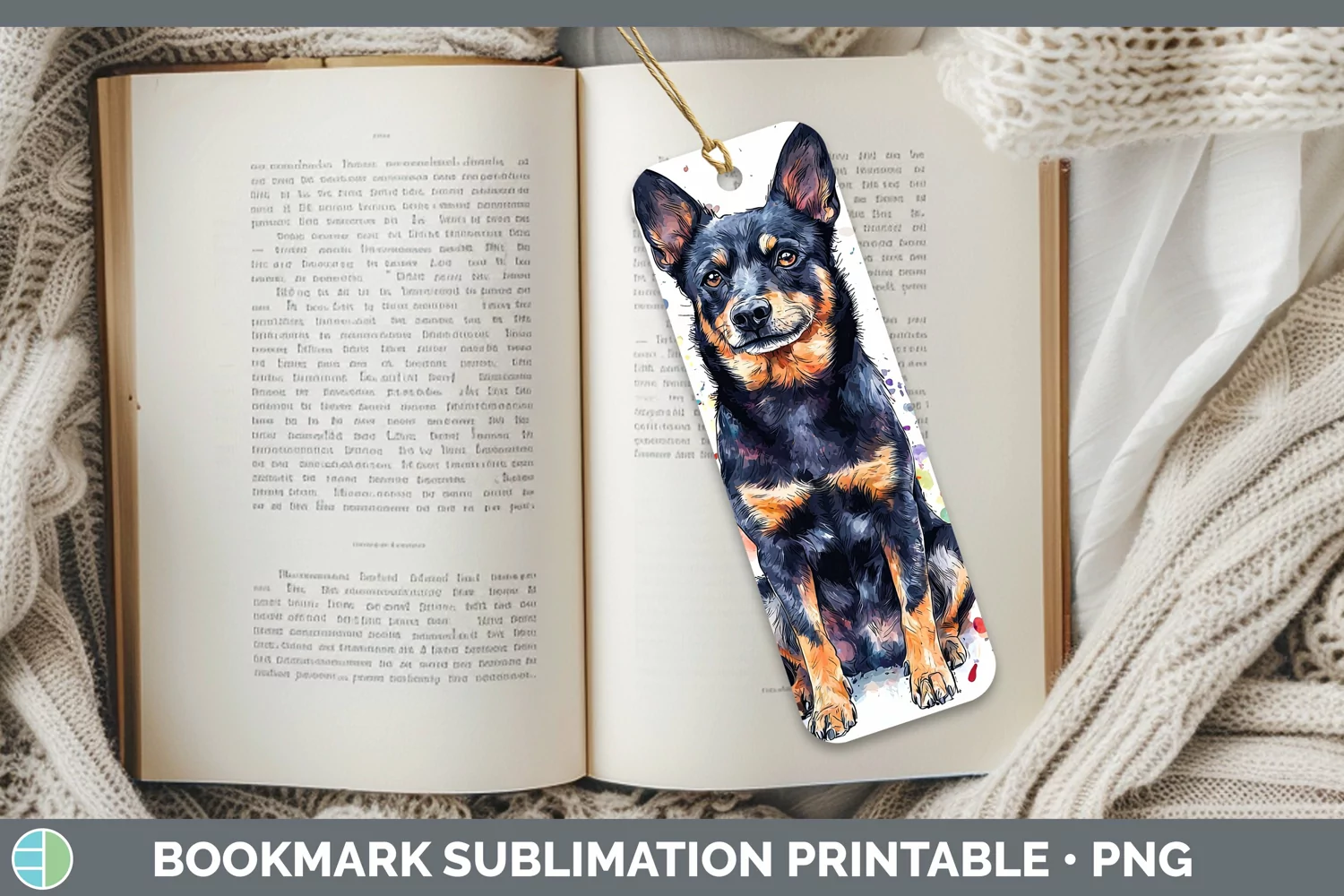 GorgeousWatercolor Splash Bookmark design.