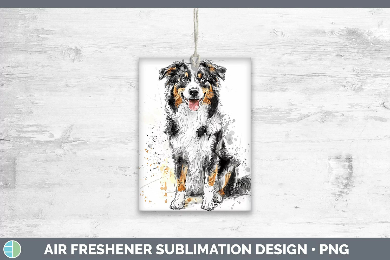 GorgeousWatercolor Splash Air Freshener design.