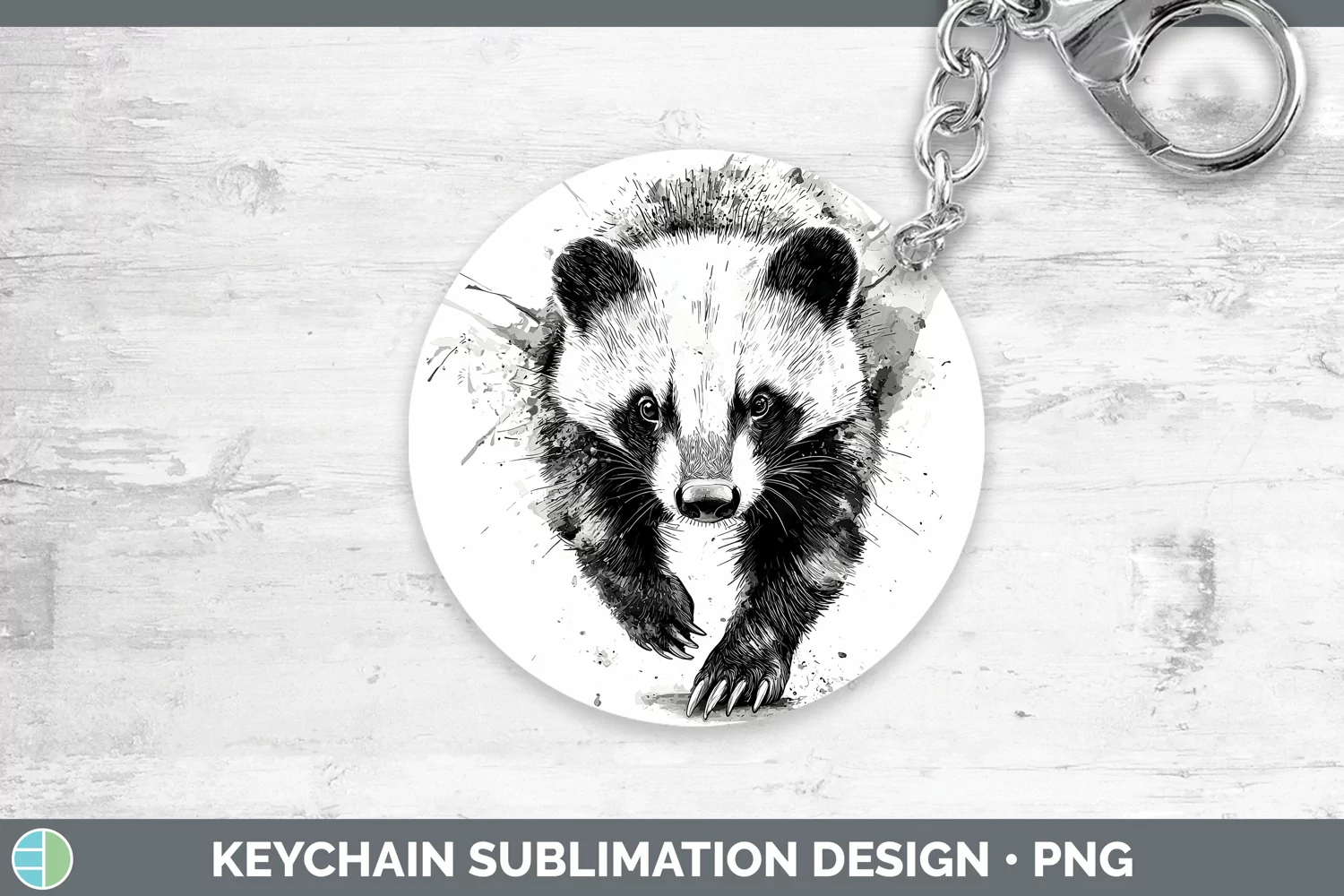 GorgeousWatercolor Splash Keychain design.