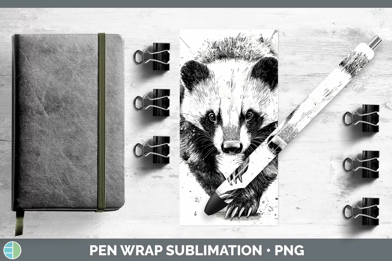 GorgeousWatercolor Splash Pen Wrap design.