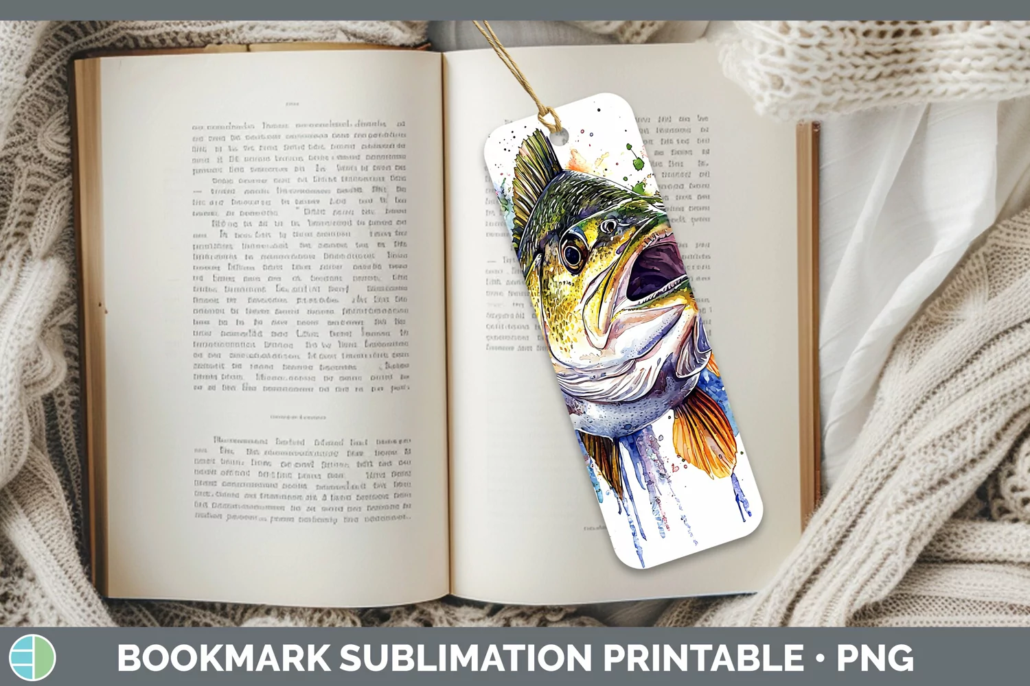 GorgeousWatercolor Splash Bookmark design.