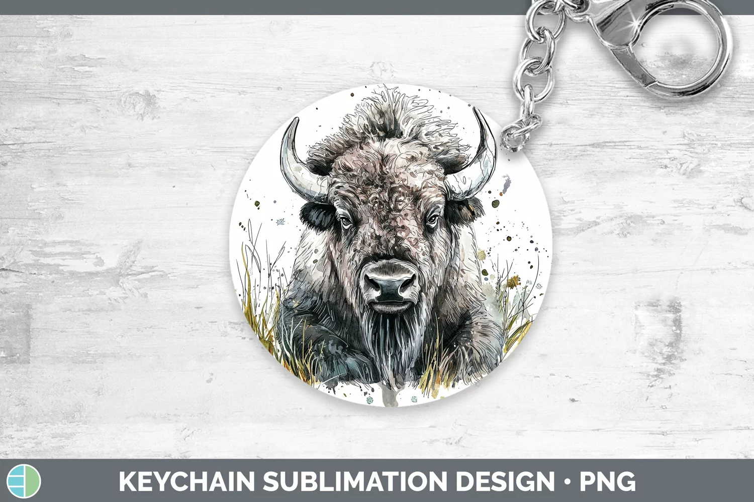 GorgeousWatercolor Splash Keychain design.