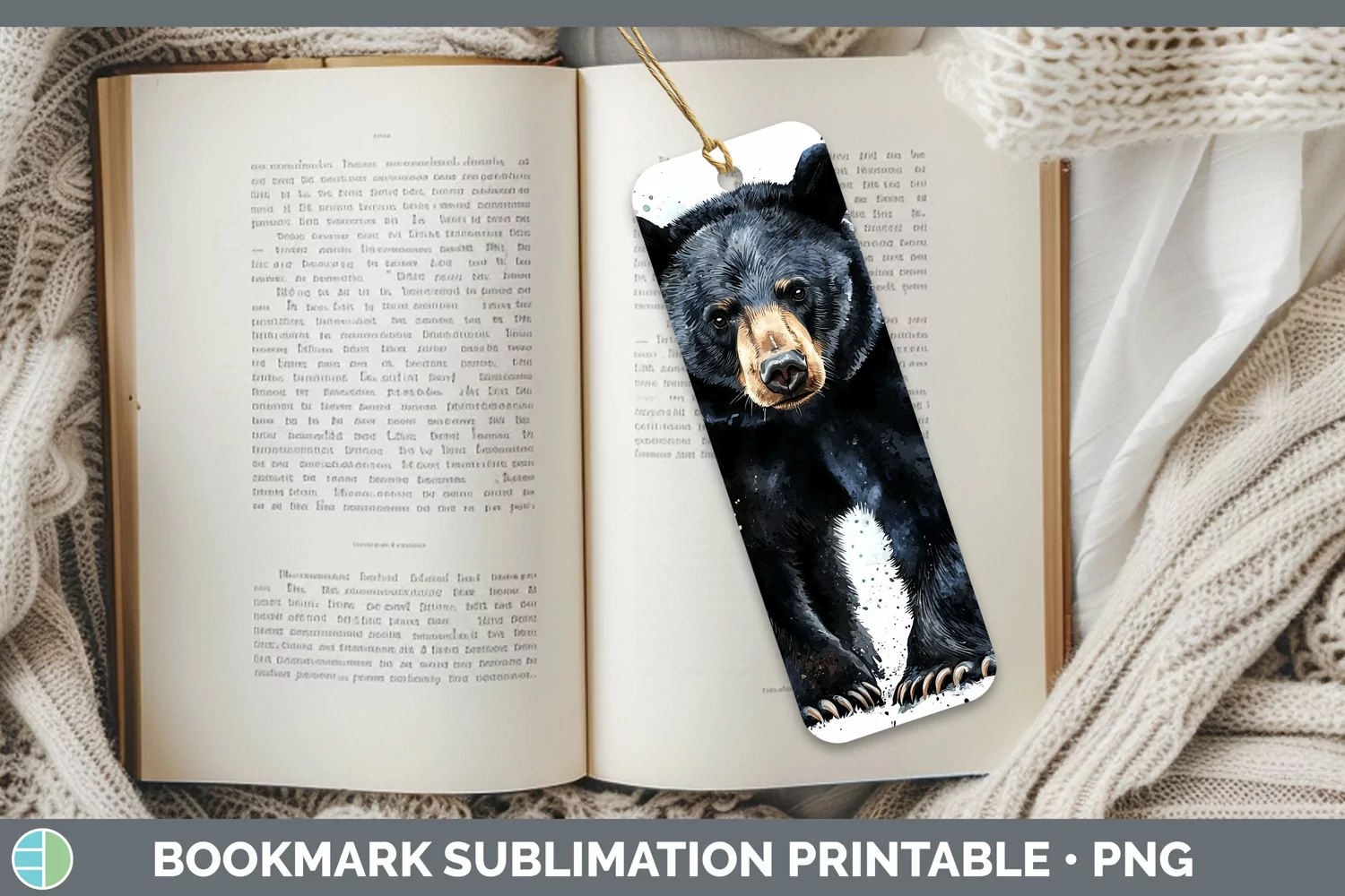 GorgeousWatercolor Splash Bookmark design.
