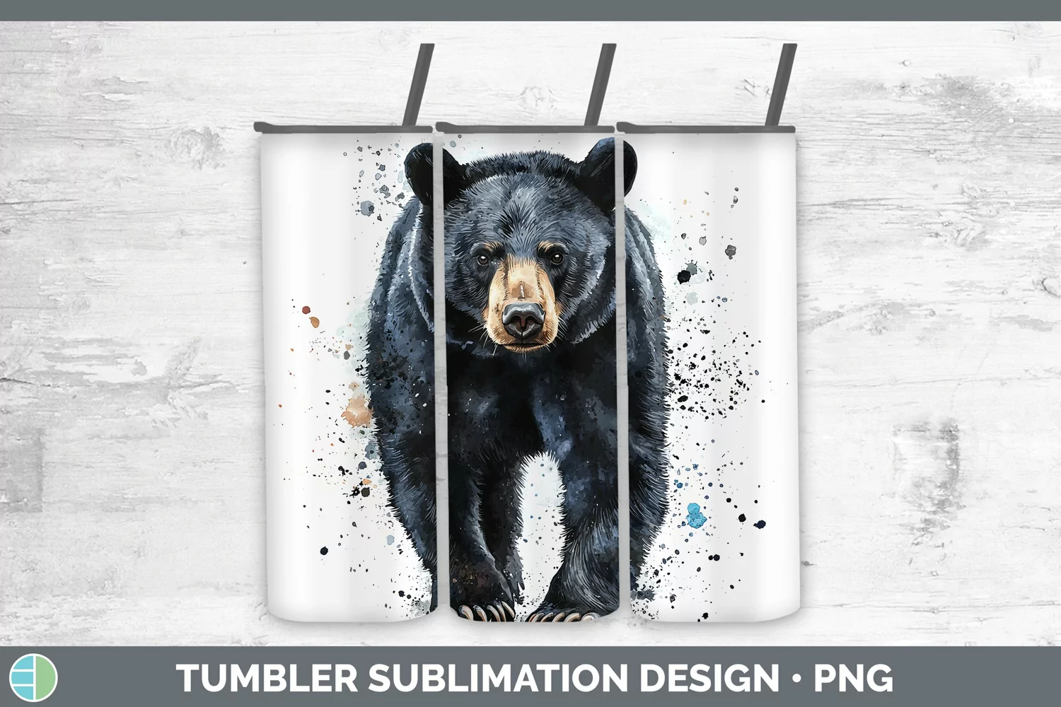 GorgeousWatercolor Splash Tumbler design.